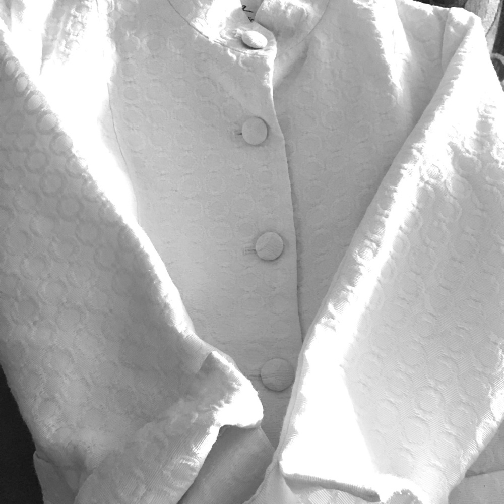 5-Button Front White Jacket